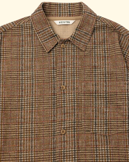 Portree Check Overshirt | Peat