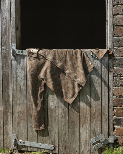 Portree Check Overshirt | Peat
