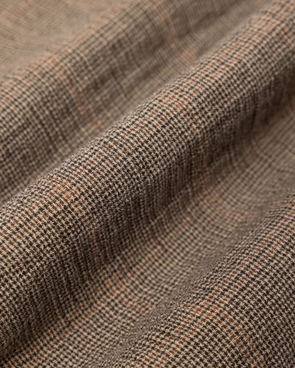 Dirleton Crinkle Cotton Shirt | Khaki Check
