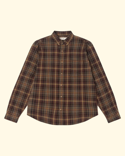 Raeburn Seersucker Shirt | Brown