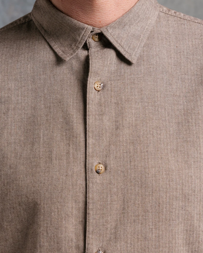Dirleton Herringbone Shirt | Brown