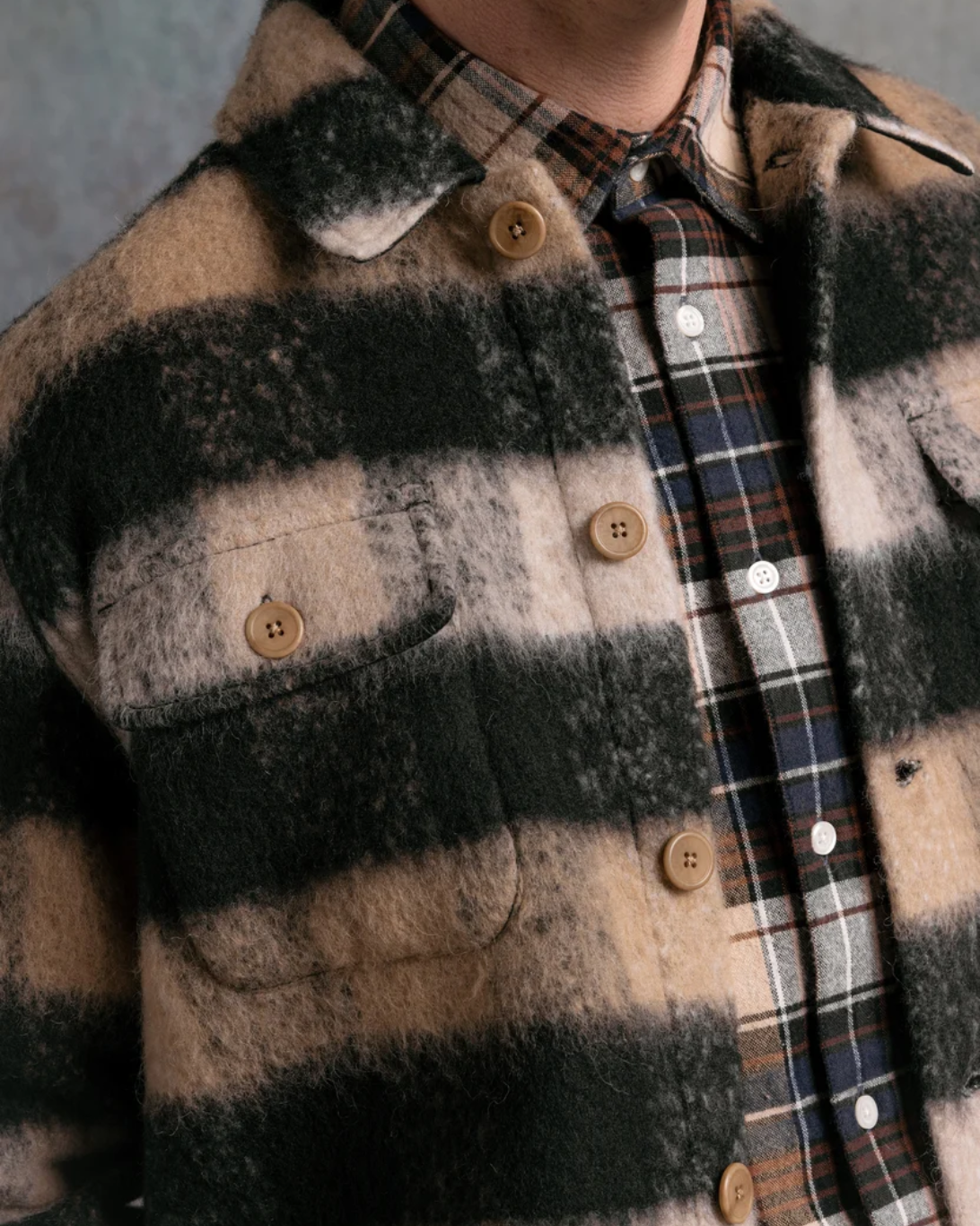 Haston Brushed Jacket | Black Check