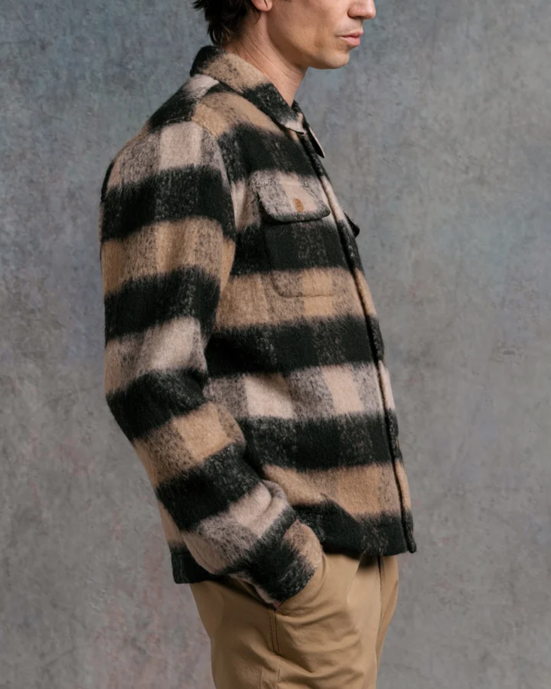 Haston Brushed Jacket | Black Check