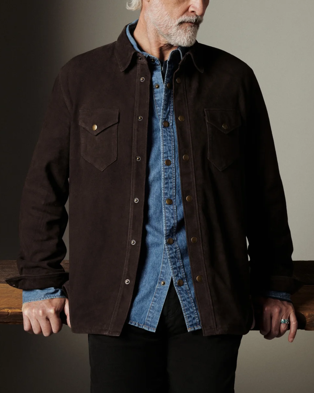 Savoy Suede Workshirt | Chocolate