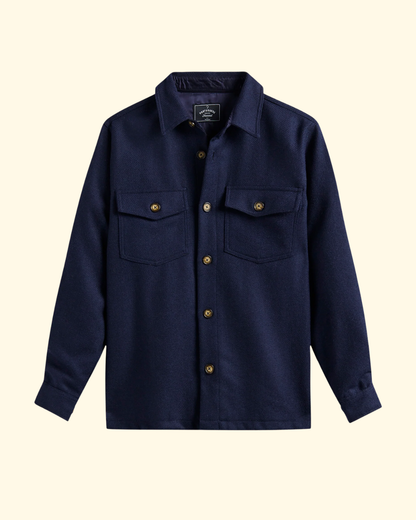 Wool Field Overshirt | Navy