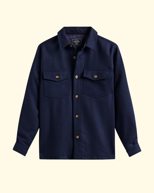 Wool Field Overshirt | Navy