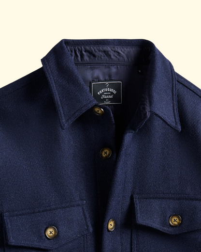 Wool Field Overshirt | Navy
