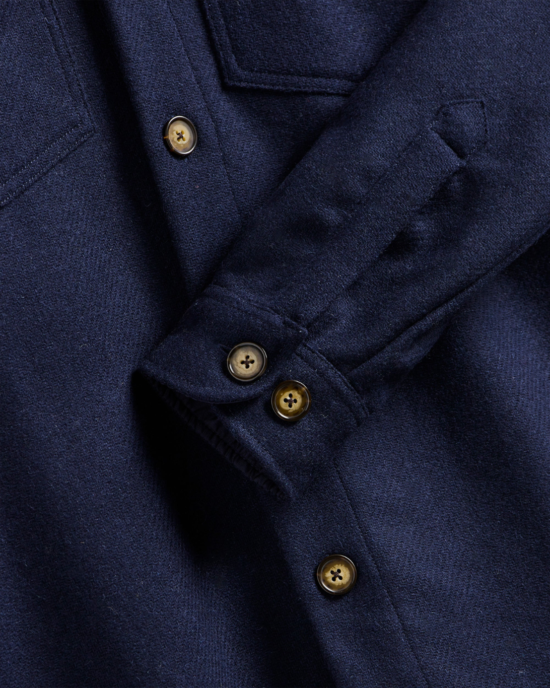 Wool Field Overshirt | Navy