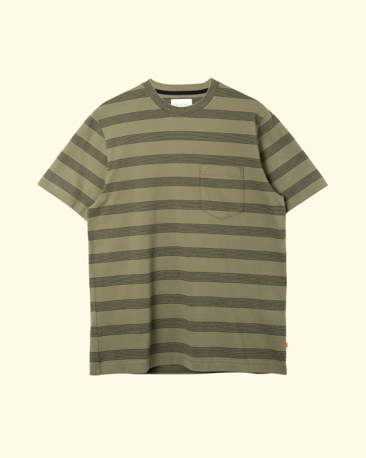 Contrast Stripe Tee | Green