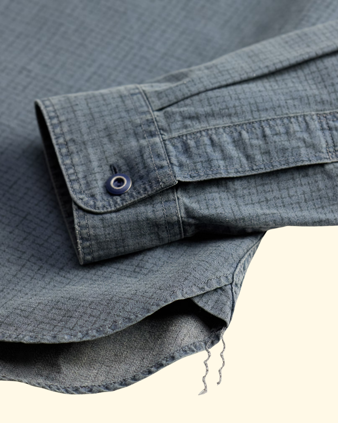 Check-Print Woven Workshirt | Blue Navy