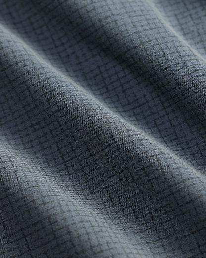 Check-Print Woven Workshirt | Blue Navy