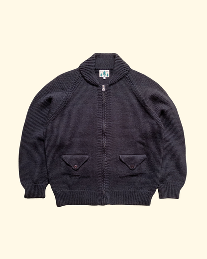 Zip Shawl Cardigan | Black