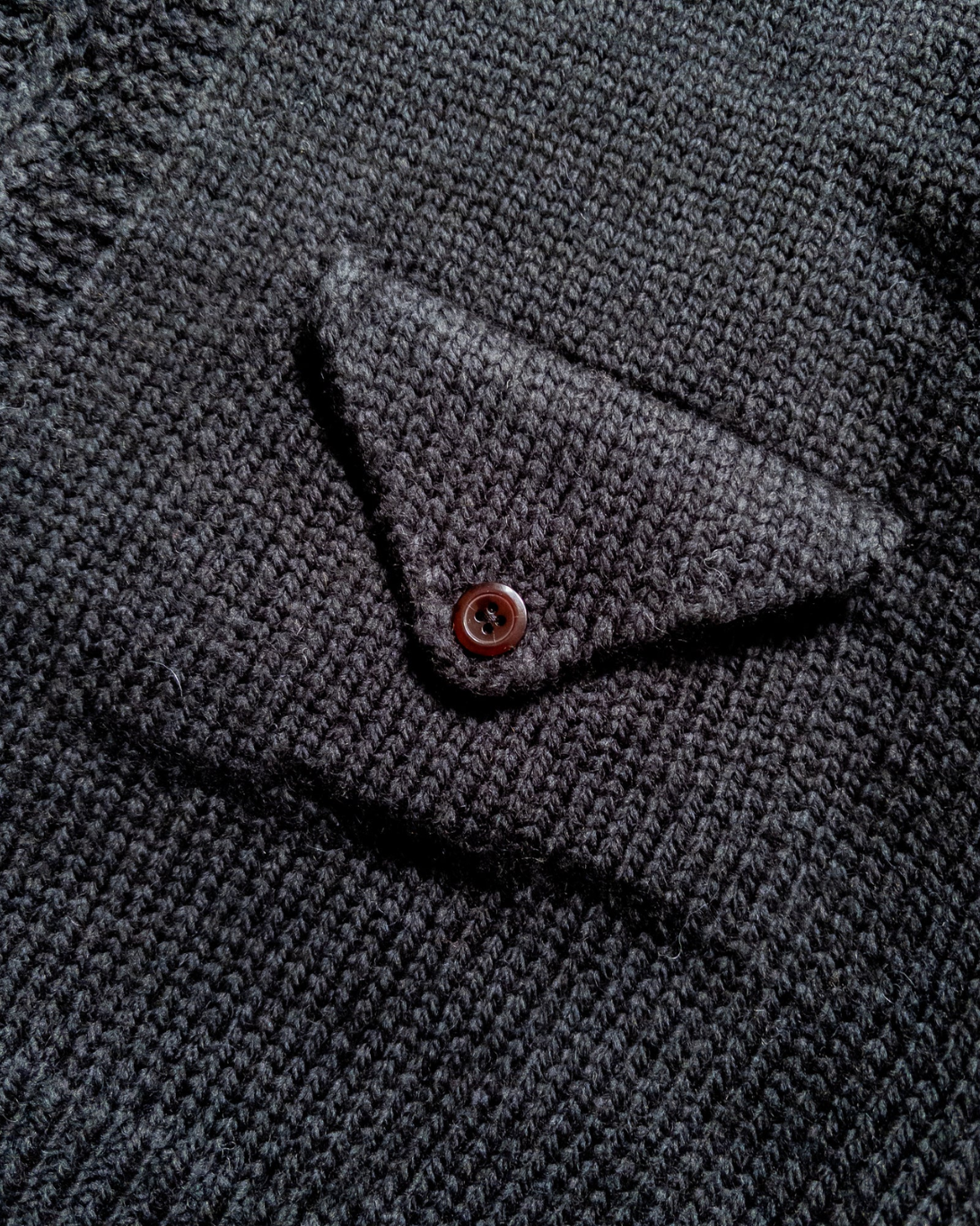 Zip Shawl Cardigan | Black