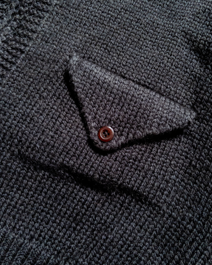 Zip Shawl Cardigan | Black