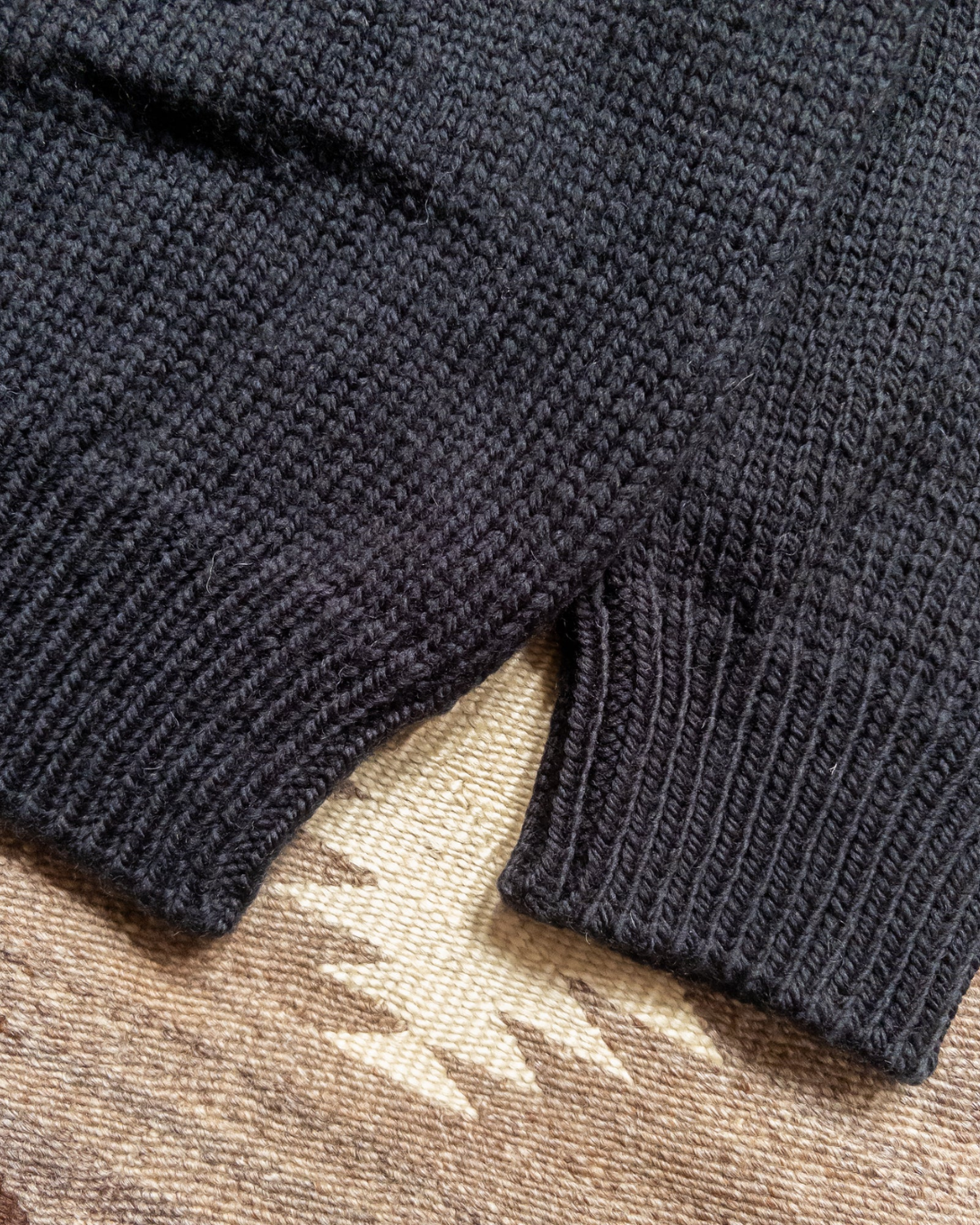 Zip Shawl Cardigan | Black