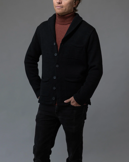 Textured Pub Jacket | Black Marl