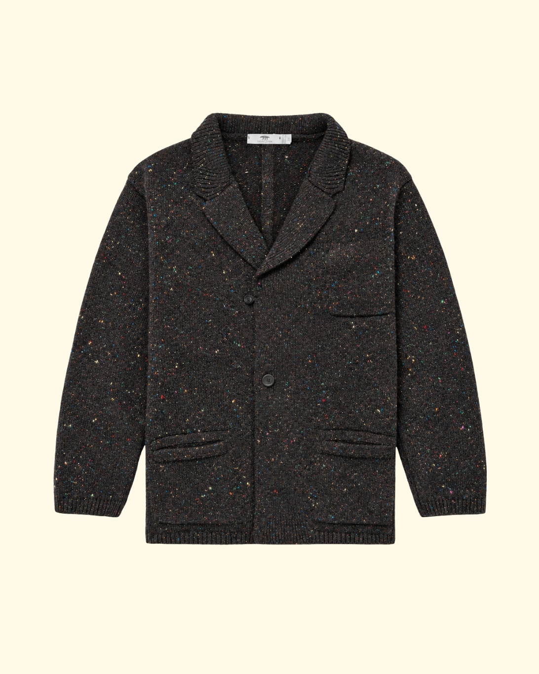 Cashmere Relaxed Jacket | Brown Fleck