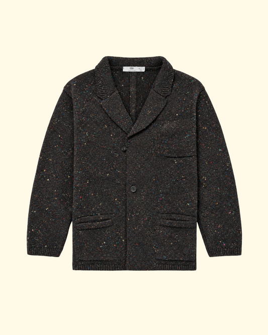 Cashmere Relaxed Jacket | Brown Fleck
