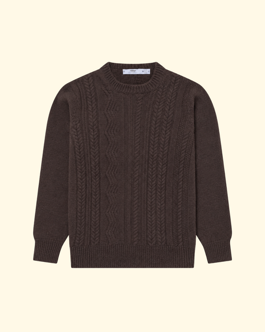 Ridges Aran Crewneck | Brown
