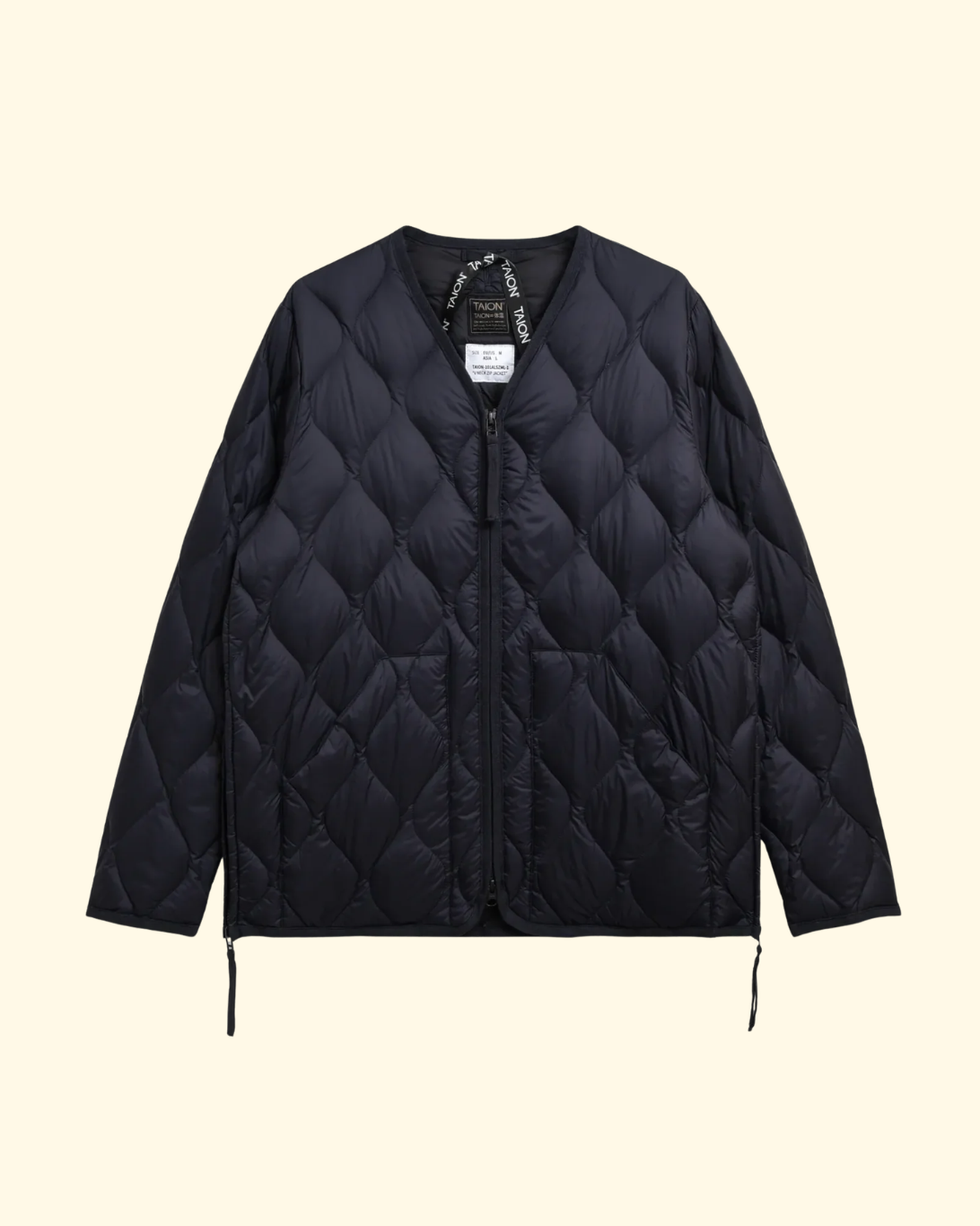 Military V-Neck Down Shell | Dark Navy