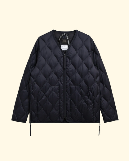Military V-Neck Down Shell | Dark Navy