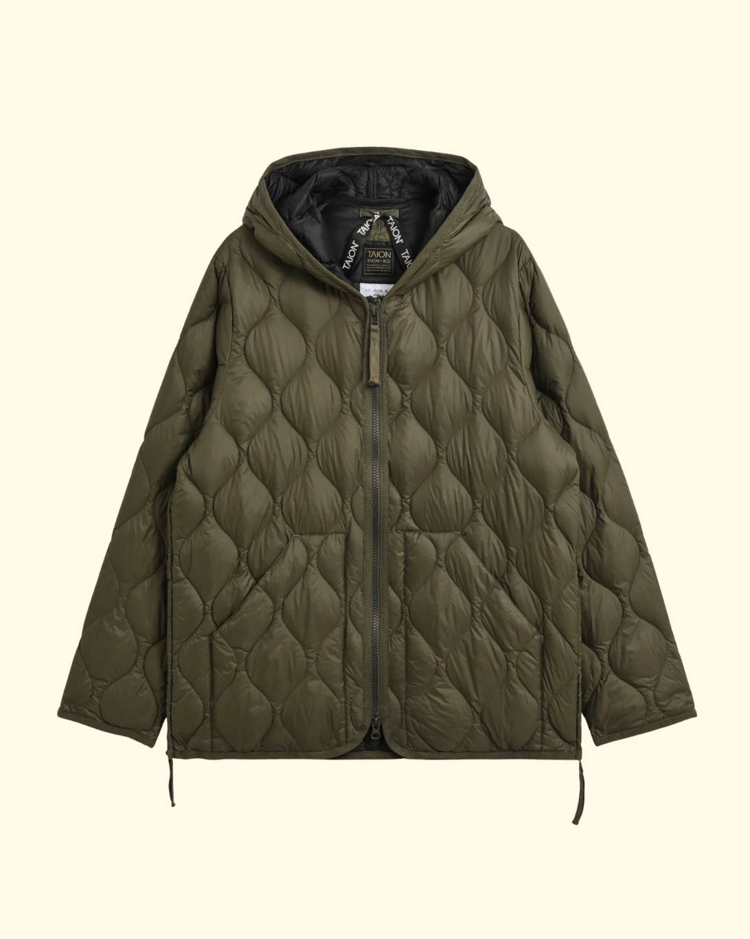 Military Hood Zip Down Shell | Dark Olive