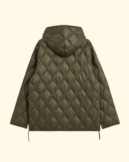 Military Hood Zip Down Shell | Dark Olive