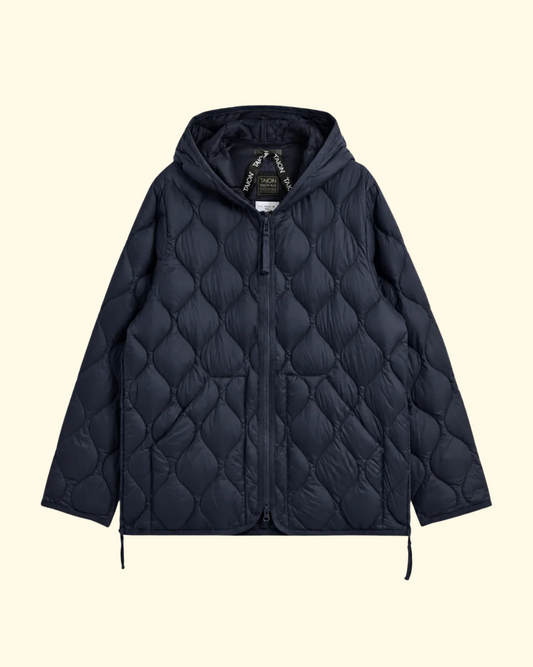 Military Hood Zip Down Shell | Dark Navy