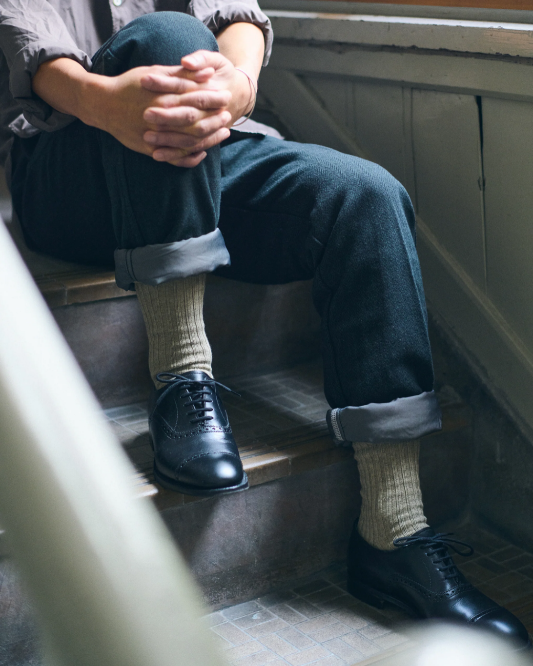 Ribbed Socks | Green