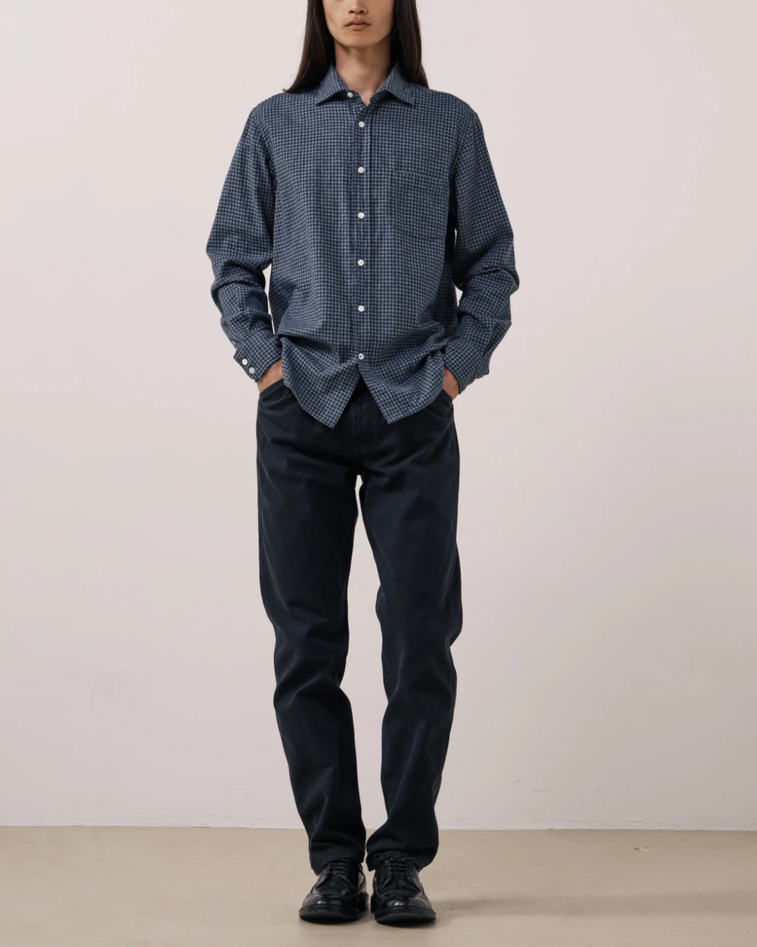 Paul Brushed Flannel | Navy
