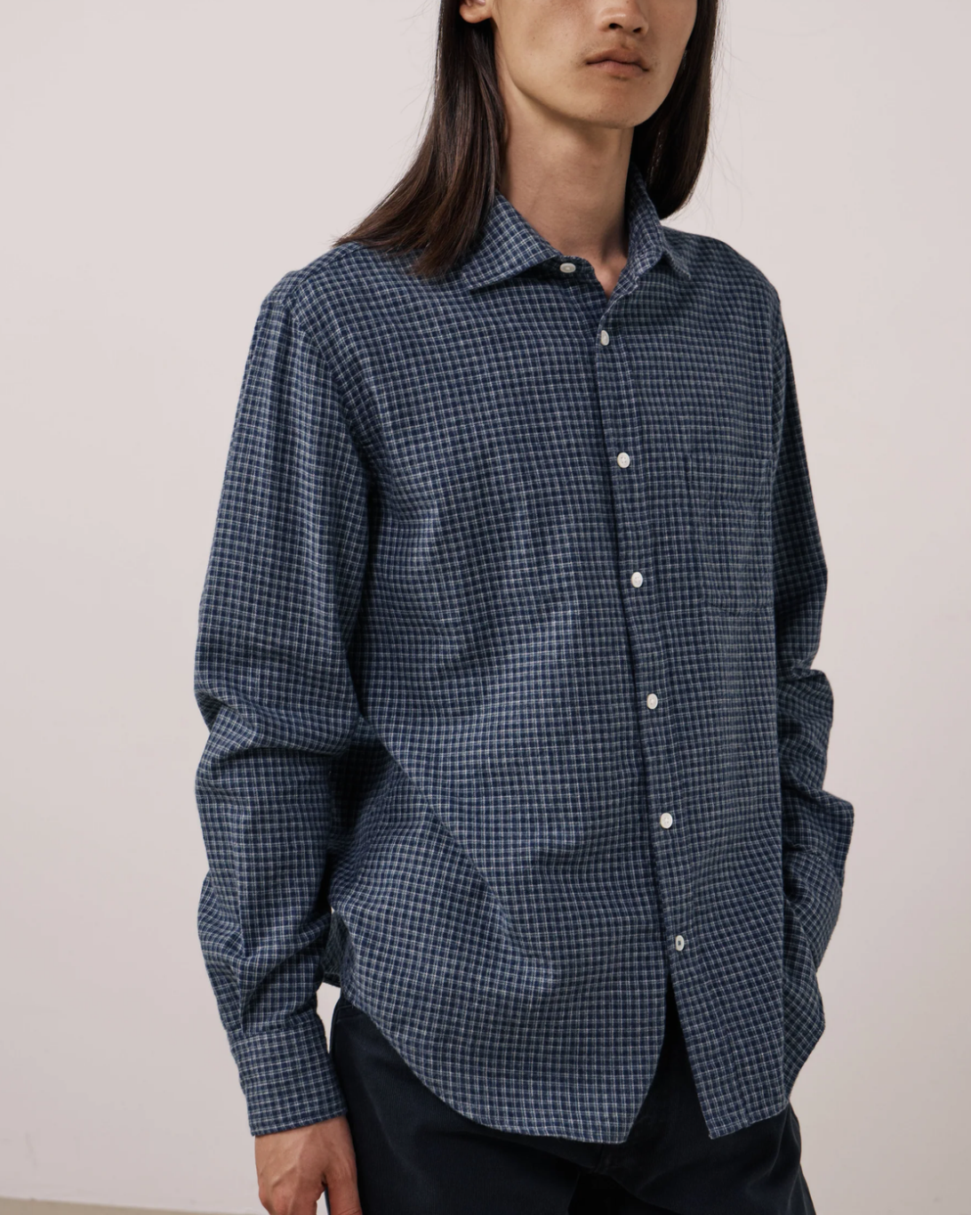 Paul Brushed Flannel | Navy