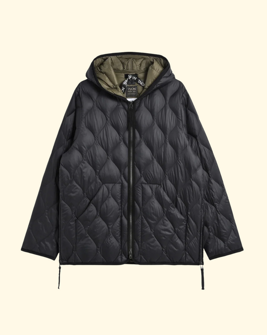 Military Hood Zip Down Shell | Black