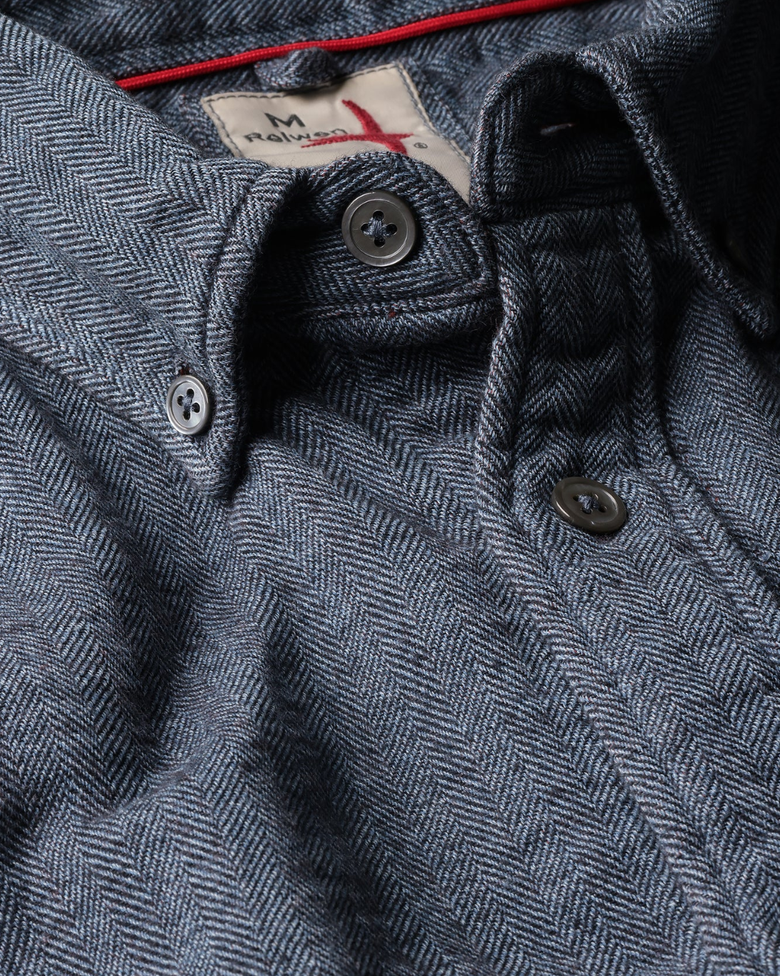 Herringbone Flannel Shirt | Brt Navy