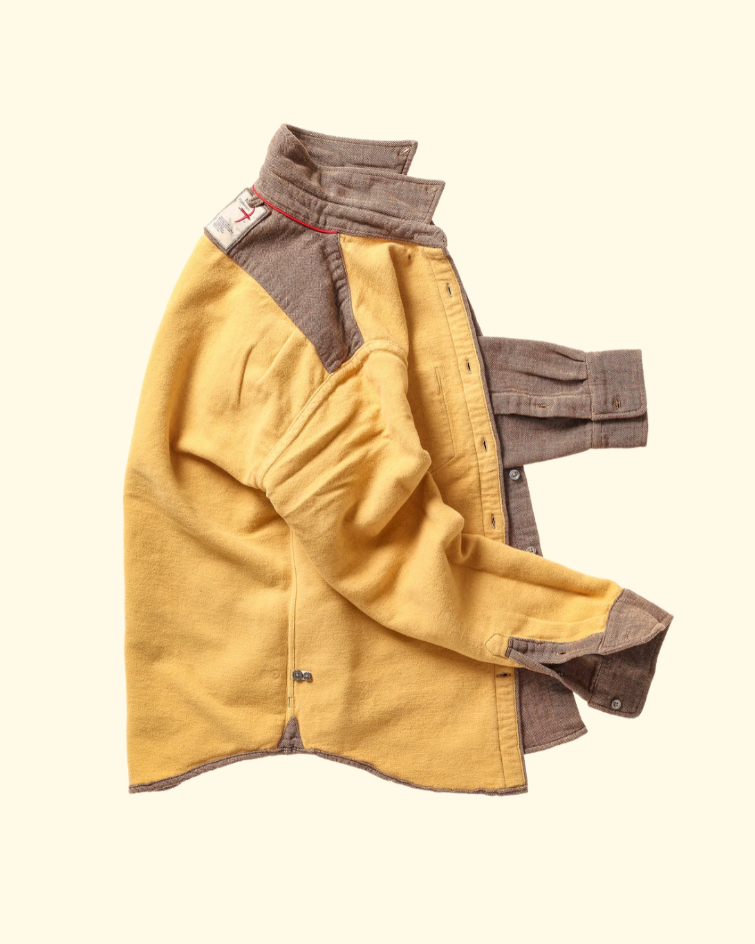 Herringbone Flannel Shirt | Lt Brown