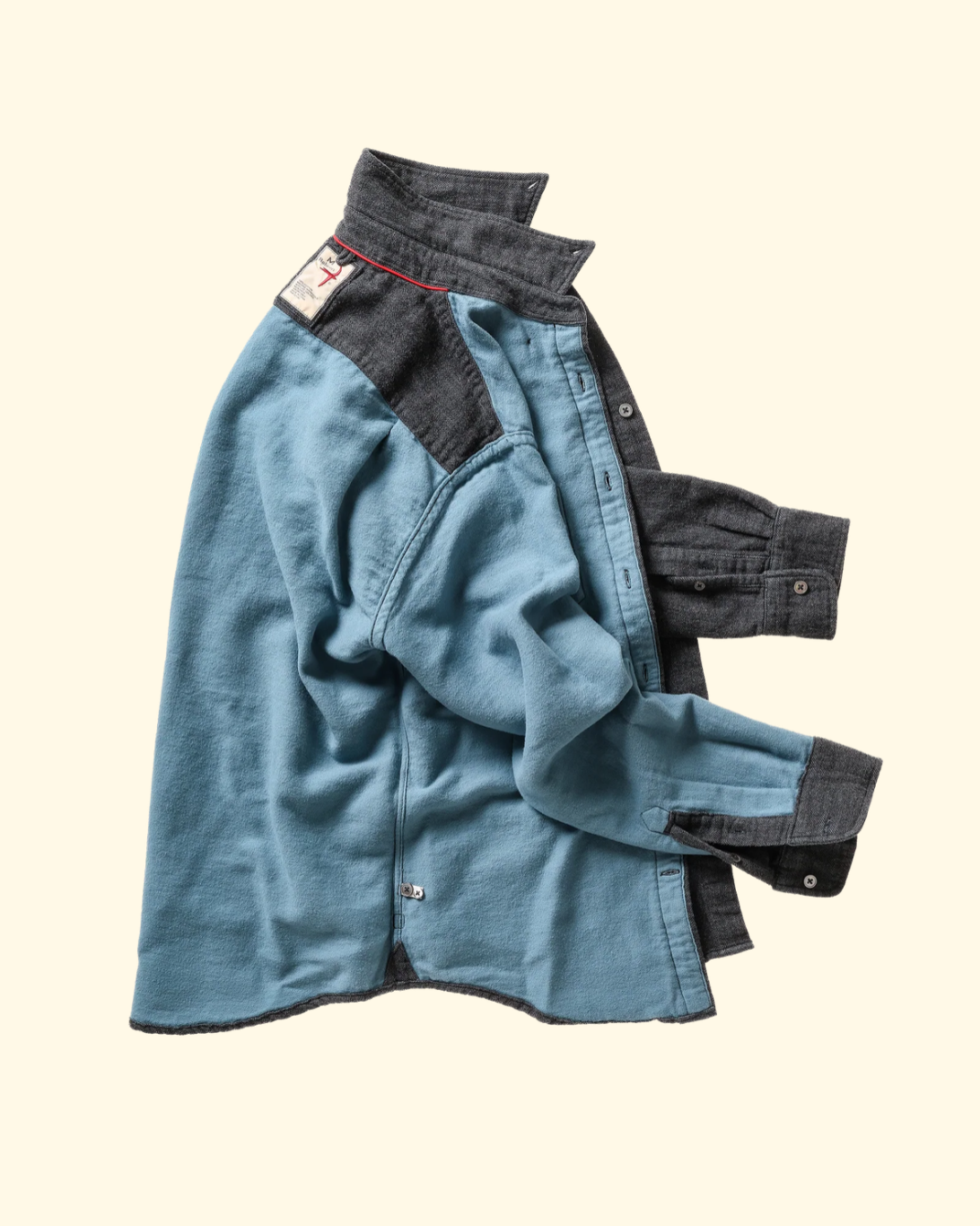 Herringbone Flannel Shirt | Charcoal