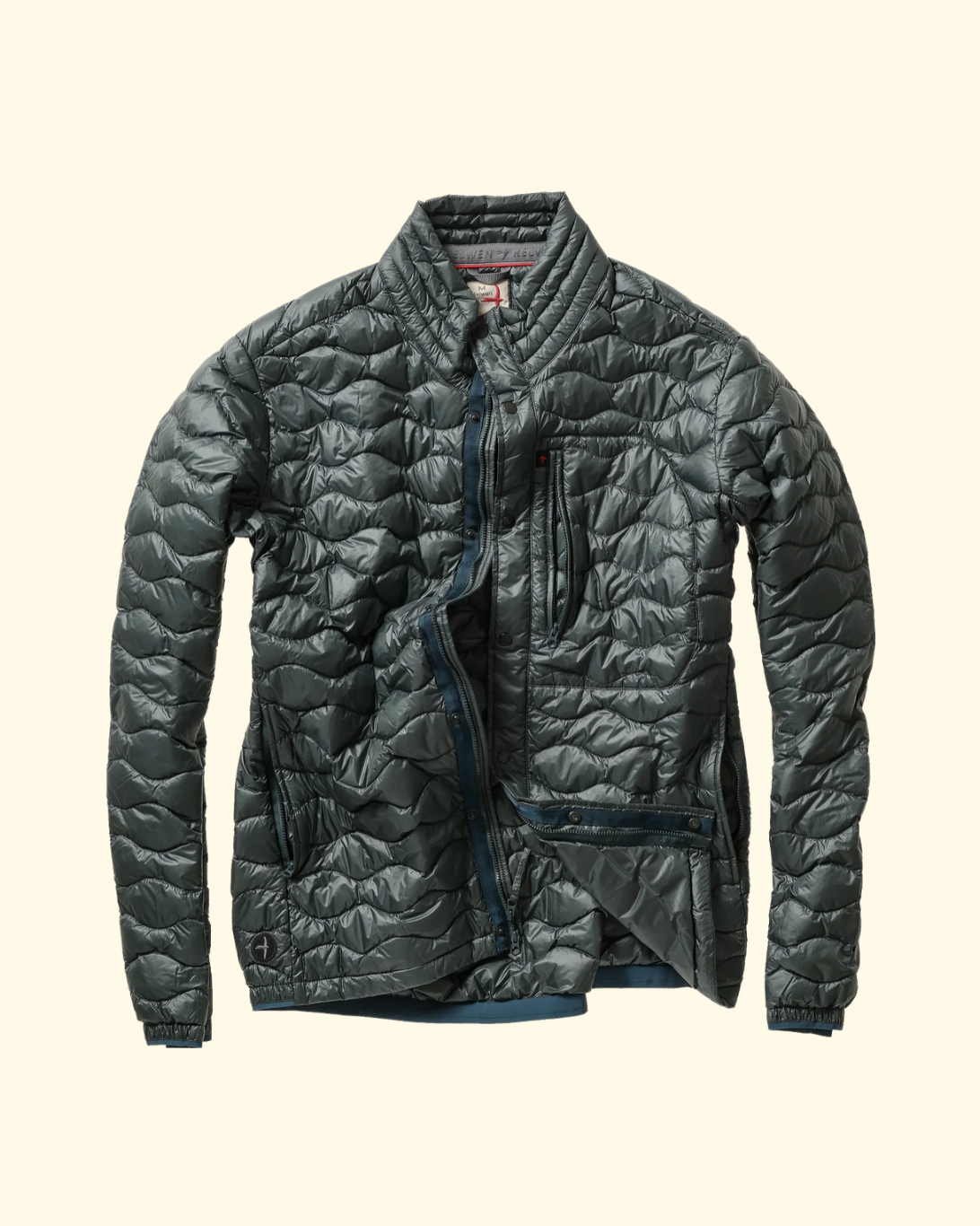 Wave-Quilt Down Jacket | Blk Forest