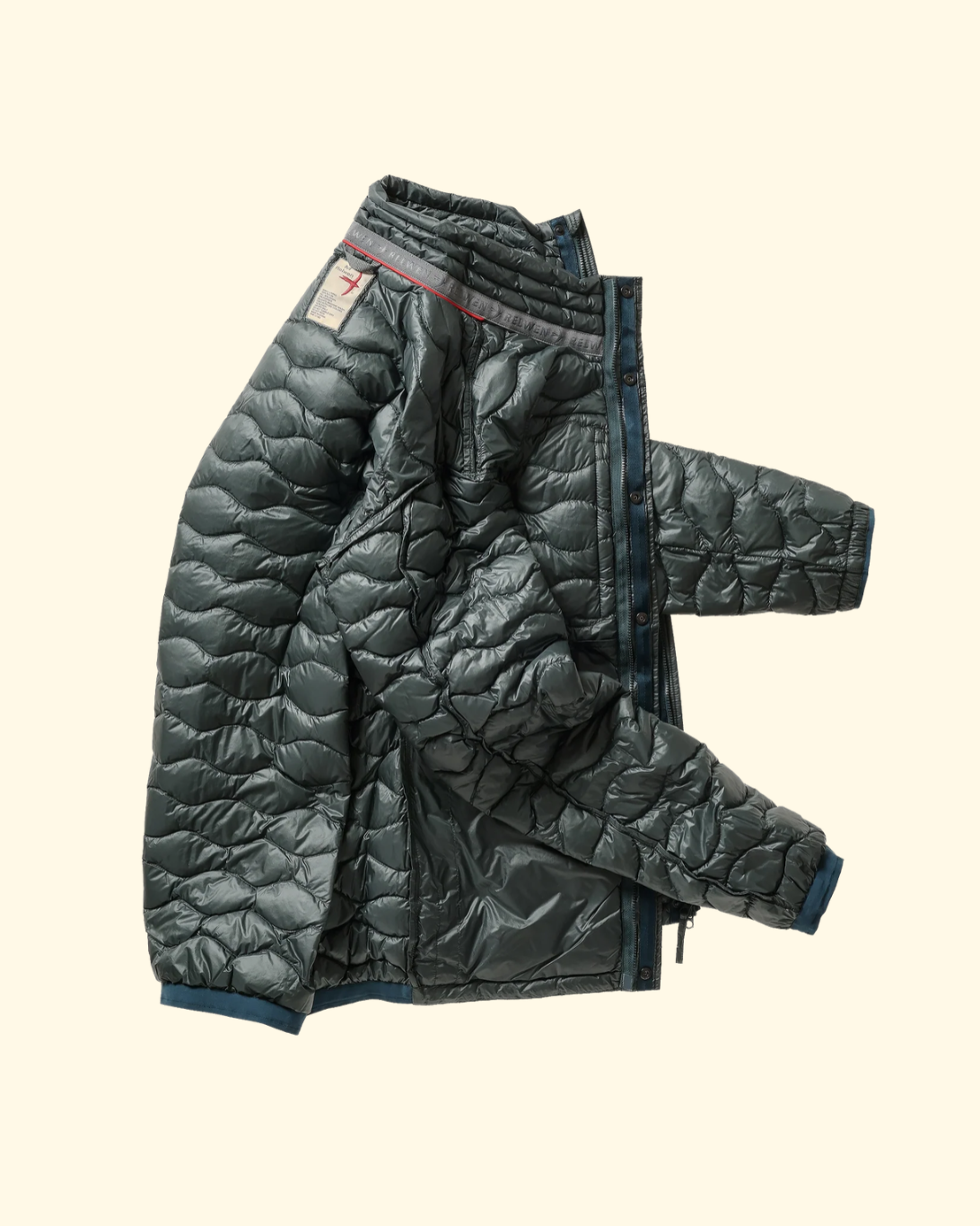 Wave-Quilt Down Jacket | Blk Forest