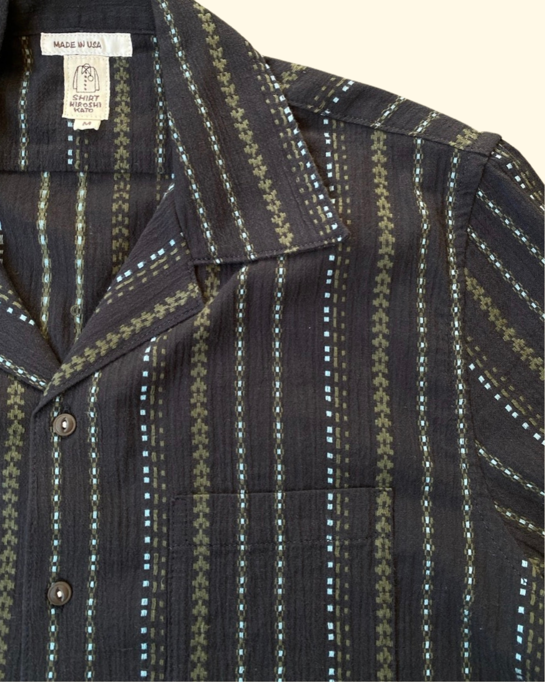 The Wrench Dobby Stripe S/S | Black