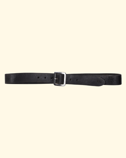 Hand-Burnished Leather Belt | Vintage Black