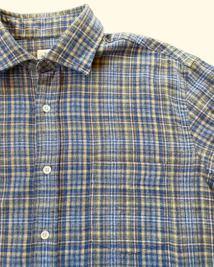 Paul Brushed Plaid Shirt | Grey
