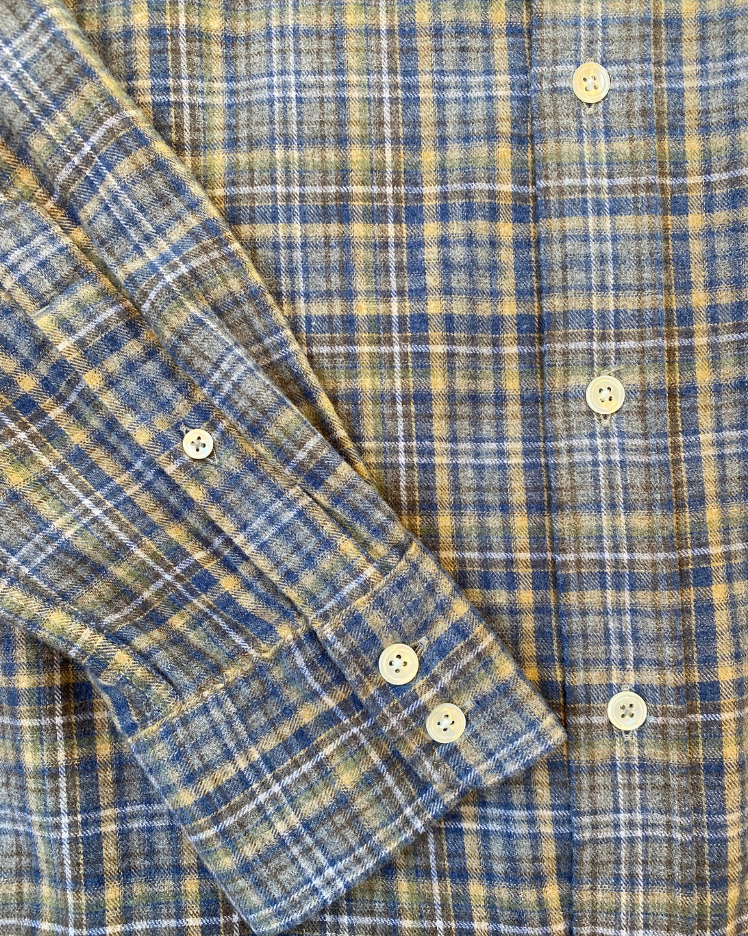 Paul Brushed Plaid Shirt | Grey