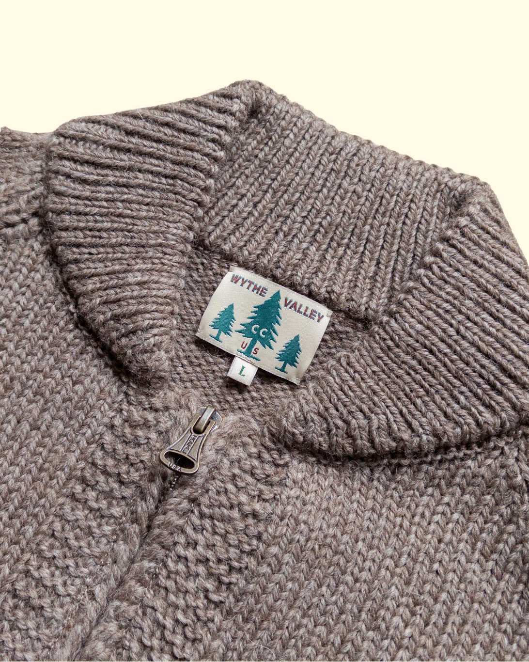 Zip Shawl Cardigan | Taupe
