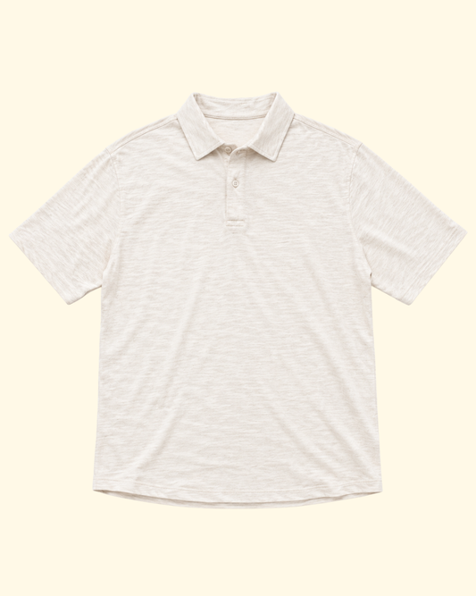 Knitted Linen Polo | Off White