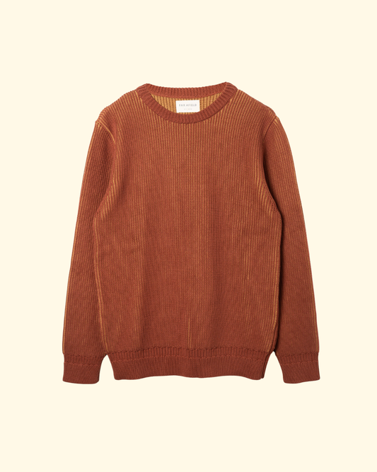 Hamish Ribbed Knit | Burnt Orange