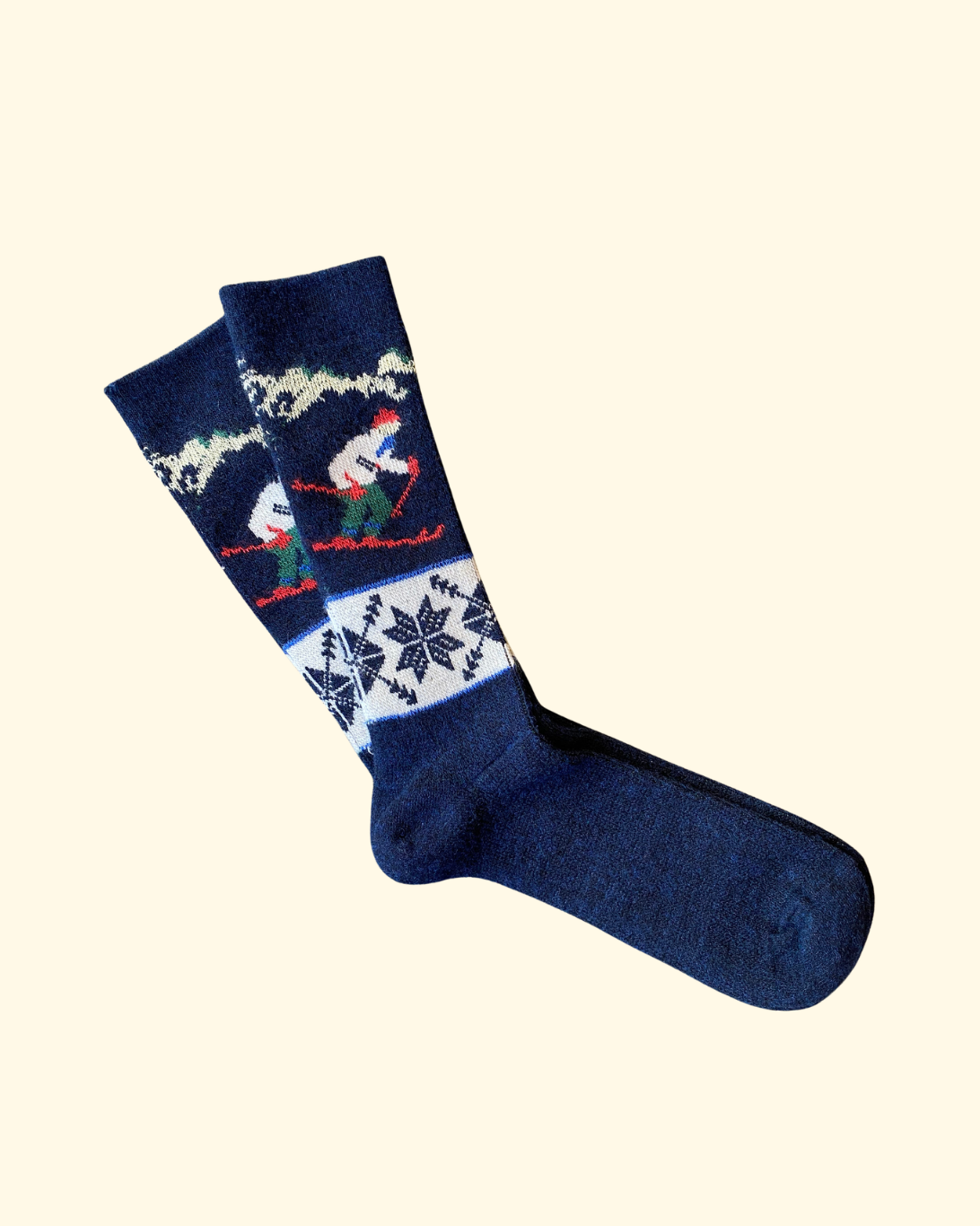 Wool Ski Sock | Navy