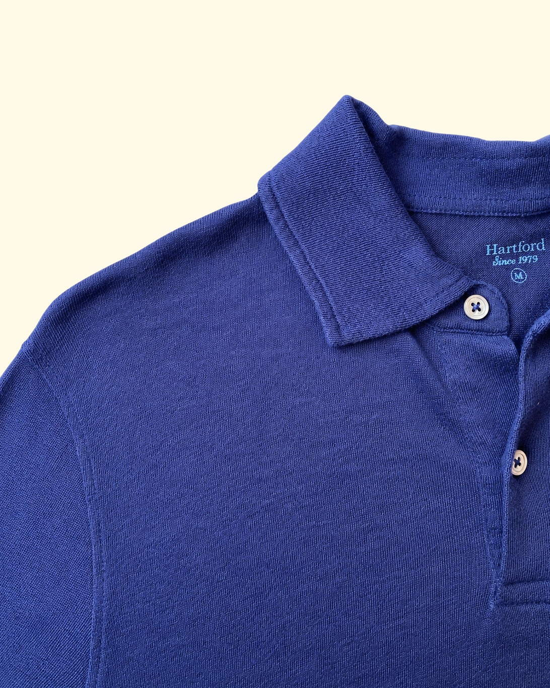Knitted Linen Polo | Marine Blue