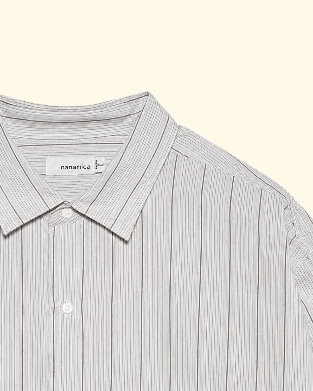 Regular Collar Stripe Wind Shirt | Gray