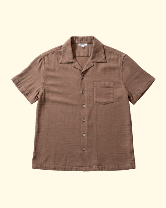 Wrench S/S Waffle Shirt | Bourbon