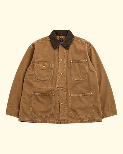 Relaxed Fit Coverall Jacket | Brown