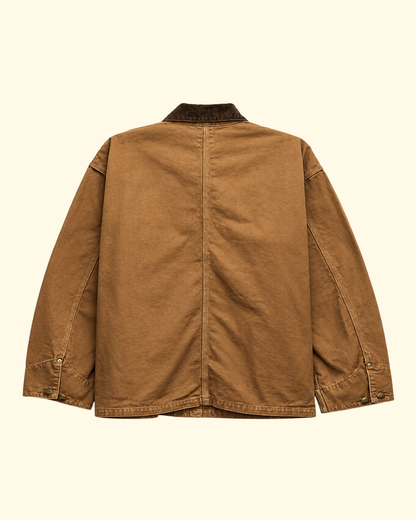 Relaxed Fit Coverall Jacket | Brown